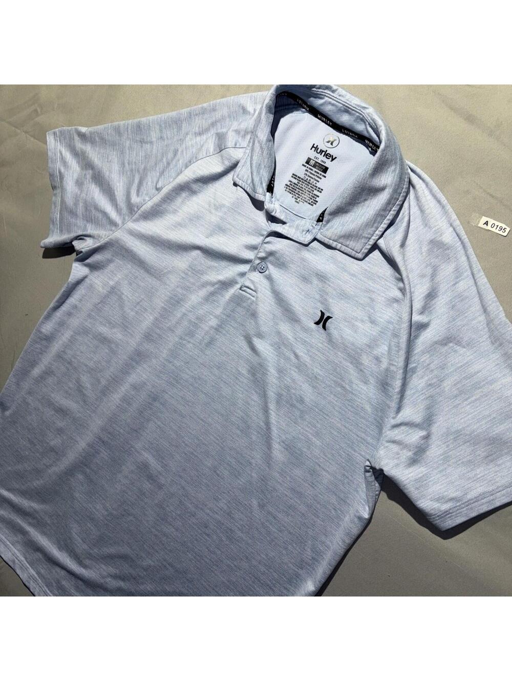 Hurley Polo Short Sleeve Shirt Mens M Performance Golf Stretch Blue